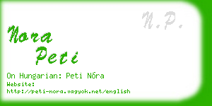 nora peti business card
